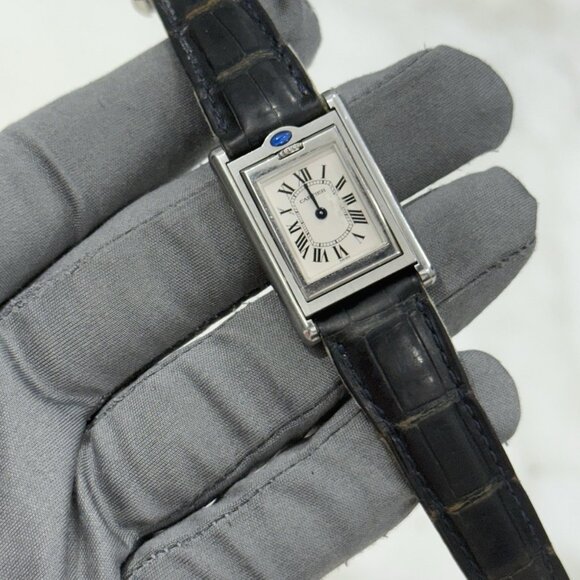 Cartier Tank Basculante Small 25 x 22mm Quartz Steel W1011158 Selling As-Is - Picture 1 of 12